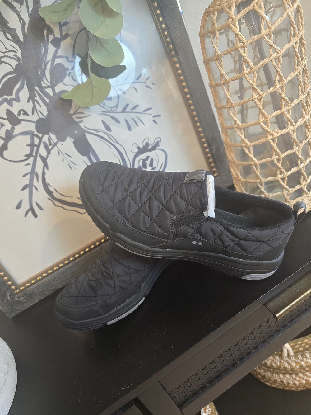 Ryka Women's Ava Water Repellent Quilted Slip On Sneakers 9.5